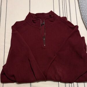 Wolverine Men's Maroon Zip-Up Sweater